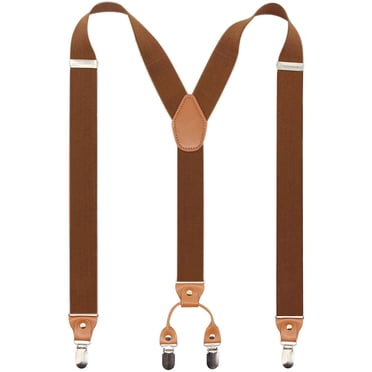 Heavy Duty Suspenders for Men with Heavy Duty Clips Elastic X Back Brace