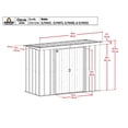thumbnail image 4 of Arrow Classic Steel Storage Shed, 8x4, Charcoal, 4 of 9
