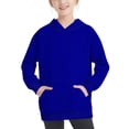 thumbnail image 1 of Hauts pour Bébés Filles Rabais Chandail à Capuchon à Col Rond Surdimensionné Mode pour Enfants Chandail à Manches Longues Hauts 4-14 Ans pour Filles et Garçons T-Shirts à Manches Longues pour Filles Bleu 11T, 1 of 6