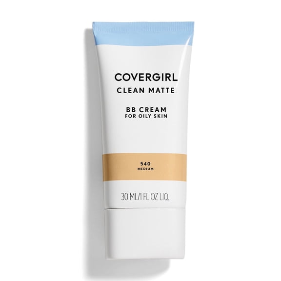 COVERGIRL Clean Matte BB Cream, Oil-Free, Long-Lasting, Sensitive Skin, Lightweight, 100% Cruelty-Free