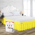 thumbnail image 1 of SGI Bedding 18 Inch Wrap Around Bed Skirt | Microfiber Bed Skirt | Fade Resistant, Wrinkle Free, Anti-static, Decorative, Extra Storage Space, Clutter-Free | California King, Yellow, 1 of 6