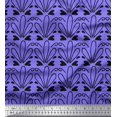 thumbnail image 1 of Soimoi Purple polyester Crepe Fabric Tendril & Abstract Print Fabric by the Yard 52 Inch Wide, 1 of 5