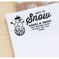 thumbnail image 3 of Printtoo Personalized Black Self Inking Let It Snow Favor Stamp Custom Christmas Rubber Stamper-68 x 30 mm, 3 of 6