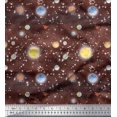 thumbnail image 1 of Soimoi Velvet Fabric Planet & Sun Galaxy Print Fabric by Yard 58 Inch Wide, 1 of 3