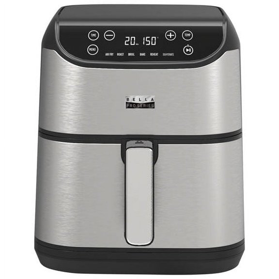 Bella Pro Touchscreen Air Fryer - 5.7L (6QT) - Stainless Steel - Open Box