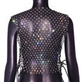 thumbnail image 3 of HBFAGFB Débardeurs pour Femmes en Maille sous-Vêtement à Strass Vêtements Mode Chemise de Couverture Tendance Noir Taille TP, 3 of 4