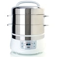 thumbnail image 1 of Euro Cuisine Stainless Steel 2-Tier Electric Steamer, FS2500, 1 of 4