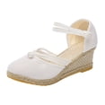 thumbnail image 1 of Sandales pour Femmes 2025 Sandales à Plateforme Larges pour Femmes Sandales à Semelle Compensée Largeur Grand Sandales Mode Polyvalentes Sandales de Marche pour Femmes Sandales à Bride Tressée à Boucle Sandales Compensées Respirantes pour Femmes Sandales, 1 of 8