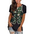 thumbnail image 1 of Kcodviy Femmes Chemises Confortables Imprimées Col Roulé Haut pour Femmes Paquet Col Rond Manche Courte Manche Longue T-Shirt Femmes Ensemble Tee Hauts Tunique Blouse, 1 of 4