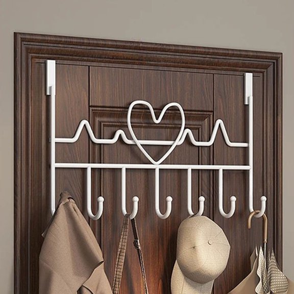 UsRHHA Door Hooks, Behind The Door Hooks Organizer, Sturdy Metal U Hook Hangers for Bedroom Kitchen Bathroom Entryway