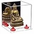thumbnail image 3 of Better Display Cases Versatile Acrylic Display Case - Small Rectangle Box with Mirror, Red Risers and Clear Base 8" x 8" x 8.5" (A015-RR), 3 of 4