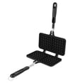 thumbnail image 2 of Double Waffle Pan,  Multifunctional Aluminum Stovetop Waffle Maker Pan  for Desserts, 2 of 7