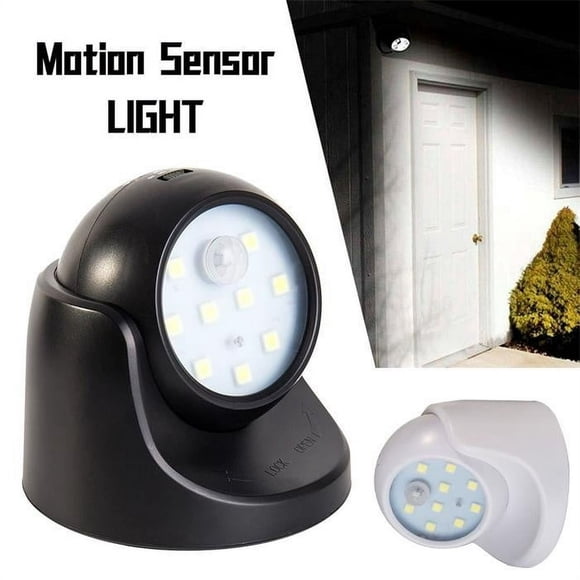 AMERTEER Lumière Led de Sécurité à Capteur de Mouvement pour Jardin Intérieur Extérieur à Piles 360°