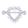 thumbnail image 3 of Milaget 2 Pcs 14G Anneaux de Tétine en Forme de Cœur Perçage du Corps Anneaux de Tétine Bijoux, 3 of 4