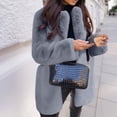 thumbnail image 1 of LSLJS Women Long Sleeve Lapel Plush Coat Fashion Solid Color Warm Coat, 1 of 6