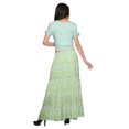 thumbnail image 4 of Moomaya Printed Two Piece Flared Skirt And Crop Top Rayon Ethnic Set For Girls, 4 of 6