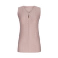 thumbnail image 3 of Timegard Womens Tank Tops Eyelet V Neck Button Slim Fitting Sleeveless Tops Casual Summer Beach Vacation, 3 of 5