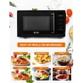 thumbnail image 4 of Commercial Chef Small Microwave 0.9 Cu. Ft. Countertop Microwave with Touch Controls & Digital Display, Black Microwave & 10 Power Levels, 4 of 6
