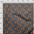 thumbnail image 2 of oneOone Georgette Viscose Fabric Leaves & Floral Block Print Fabric BTY 42 Inch Wide, 2 of 5