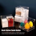 thumbnail image 4 of yeacher Support de Cotons-Tiges pour Bureau, Étui de Boîte pour Hydropulseurs, Tampons en Acrylique et Coton, Support de Cotons-Tiges en Gaze, Organisateur en Plastique pour Maquillage et Rouges à Lèvres pour Éponges de Maquillage, 4 of 8
