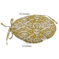 thumbnail image 4 of Vargottam Coussins Ronds pour Chaise Bistro Intérieur/extérieur, Impression en Blocs, Coussins de Chaise Bistro de 15 Pouces, Coussin de Siège Imperméable pour Maison/bureau - Ensemble de 2 (Jaune), 4 of 7