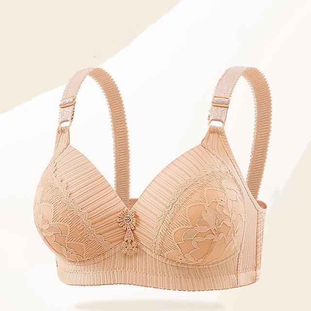 Weiqiqre Bras for Women Back Fat Smoothing Bra Lace Underwire Full Coverage Padded Bras with Support