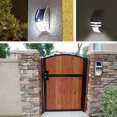 thumbnail image 4 of Hongchun 2 Pack Solar Motion Sensor Fence Post Light, 2 LED Solar Powered Stainless Steel Fence Light, Solar Powered Waterproof Outdoor Security Light, Solar Accent Wall Light for Patio, Garden (White Light), 4 of 5