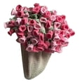 thumbnail image 4 of Handmade Flower Bouquet Knitted Throw Blanket Soft Lightweight Decorative for Occasions and Home, 4 of 5