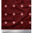 thumbnail image 1 of Soimoi Rayon Crepe Fabric Diamond & Circle Block Print Fabric by The Yard 46 Inch Wide, 1 of 2