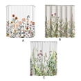 thumbnail image 4 of Transemion Rideau de Douche avec Crochet Motif Feuilles Plantes Fleurs Rideaux de Salle de Bain Tissu Polyester Anti-Moisissure Moustiquaire de Baignoire Fleur Colorée 90*180, 4 of 6