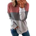 thumbnail image 2 of Meichang Sweatshirt for Women Long Sleeve Round Neck Lounge Pullover Fashion Color Block Sweat Shirts Plus Size Fall Comzy Tops, 2 of 3