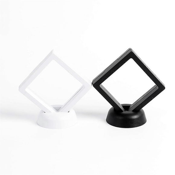 30Pcs 3D Floating Coin Display Frame Stand Storage Boxes B