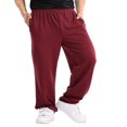 thumbnail image 1 of Men Autumn Casual Sweatpants Solid Color Elastic Middle Waist Loose Joggers Trousers Plus Size, 1 of 4