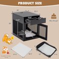 thumbnail image 2 of Costway 2-In-1 Furniture Dog Crate with Drawer Wired & Wireless Charging Side End Table Black, 2 of 10