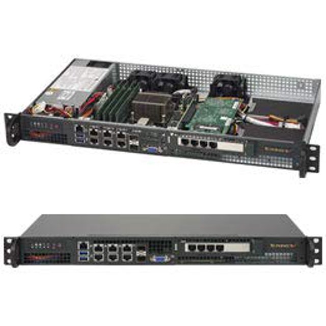 Supermicro SuperServer 5018D-FN8T Xeon D Mini 1U Rackmount,10GbE LAN, SFP+, IPMI, 64GB RDIMM, 512GB M.2