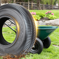 thumbnail image 5 of Hi-Run Sawtooth 4.10/3.50-4 4PR Pneumatic Wheelbarrow Tire Wheel 5/8" Axle Bore, 5 of 5