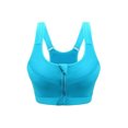 thumbnail image 1 of Julyccc Women's Front Zip Padded High Impact Sports Bra, One Size, Solid Color, 1 of 4