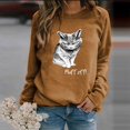 thumbnail image 1 of Hauts pour Femmes Mode Femmes Loisirs Imprimé Manches Longues Col Rond Décontracté Ample Hauts Blouses en Liquidation, 1 of 3