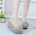 thumbnail image 2 of RKSTN Pantoufles pour Femmes Été à Semelle Compensée Plateforme Chaussures Couvrant le Pied Plateforme Pantoufles à Talons Hauts,Pantoufles pour Femmes Intérieur Extérieur, 2 of 7