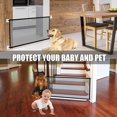 thumbnail image 2 of Dogs Barrier with 4pcs Hooks and 2pcs Telescopic Rod  Net Gate Tear-resistant Mesh Fence Portable Pet Safety Guard Enclosure Divider for Doorway Stairs, 2 of 6