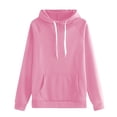 thumbnail image 3 of Chandail à Capuchon pour Femmes, Comdrip Chandail à Capuchon pour Femmes d'Automne et d'Hiver, Mode, Grande Taille, Chandails à Capuchon pour Femmes Rose 3TG, 3 of 4
