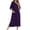Purple, variant on Sakmal Green Moo Moo Nightgown for Women Long Comfy Full Zip Mumu Dress Solid Long Sleeve Nightgowns with Pockets