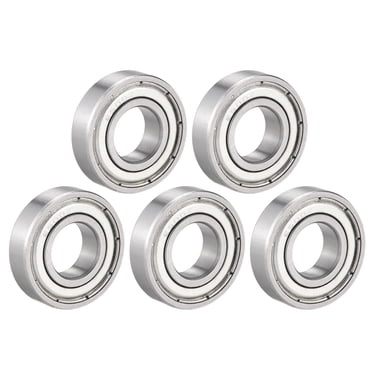 Unique Bargains 5pcs Deep Groove Ball Bearing 6900Z Single Shield 10mmx22mmx6mm Chrome Steel