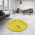 thumbnail image 4 of Ahgly Company Machine Washable Indoor Square Transitional Yellow Area Rugs, 4' Square, 4 of 7
