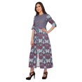 thumbnail image 3 of Moomaya Robe Kurti Longue à Manches Courtes Imprimée, Tunique Ligne A, Haut Indien pour Femmes, 3 of 5
