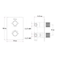 thumbnail image 3 of Square 3-functions thermostatic valve, Magnetic handheld shower, bath spout or simultaneously, chrome finish, 3 of 9