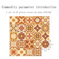 thumbnail image 4 of MAWCLOS Decals Peel And Stick Tile Sticker Backsplash Tiles 24 Pack Removable Wall Stickers PVC Floral Moroccan Waterproof DIY Style 8 7.87x7.87"/20x20cm, 4 of 8