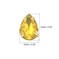 thumbnail image 2 of Unique Bargains 20Pack Teardrop Sew on Rhinestone - 14x10mm Glass Teardrop Crystal Rhinestones in Gold Prong Setting (Yellow), 2 of 7
