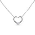 thumbnail image 1 of 925 Sterling Silver 0.03 Ct Canadian Diamond Heart Pendant & Chain, 1 of 4