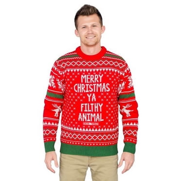 Joyeux Noël Ya Chandail Animal Sale Flocon de Neige et Renne Chandail pour Homme Ugly Christmas